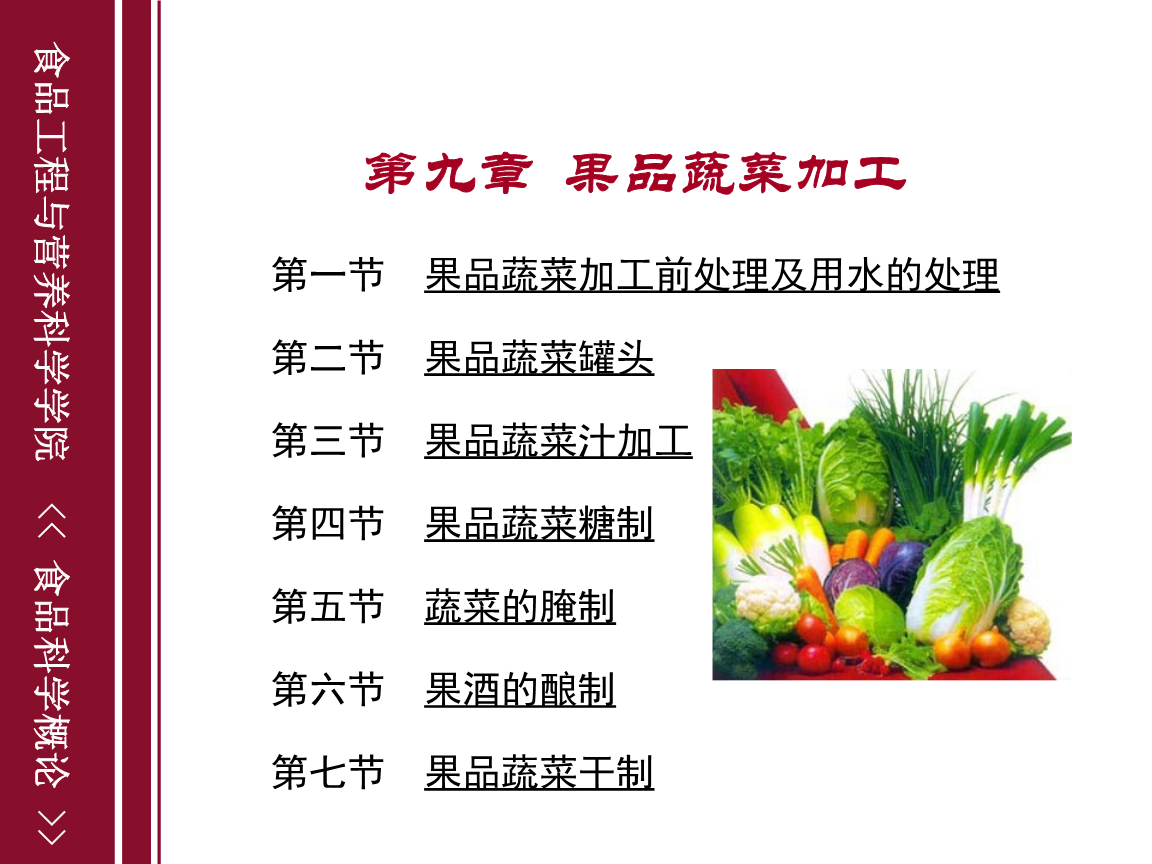 食品科学概论 第九章 果品蔬菜加工TjwP_fWT